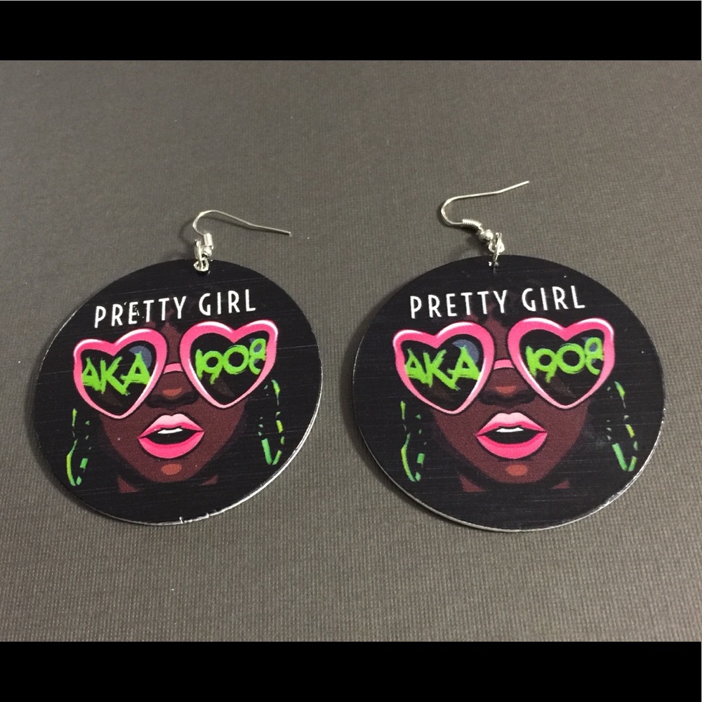 Inspired alpha kappa alpha earrings
